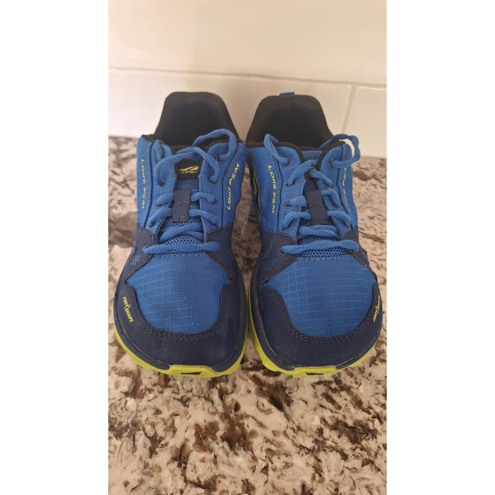 Altra Youth Lone Peak Blue Lime Green Trail Running Shoes ALOA4PE3431 Kids 3